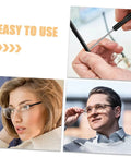 Two Pairs Metal Eyeglass Arms Replacement Kit With Black Temple Legs For Quick Fixes, No Fuss Fit And Stable Support For Eyeglasses
