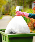 Extra Large All Purpose Trash Bags 40-45 Gallon in outdoor trash can for yard cleanup, lawn work, 37x44.8 inches, 13 micron thick, 33 count
