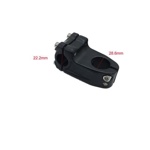 Swallow Shaped High Carbon Steel BMX Handlebar With Stem 585mm Long 22mm Diameter 180mm Stem Black side view