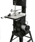 Two Speed 14 Inch Band Saw With Stand DIY Friendly Black 9.5 Amp Motor Delivers Up To 8.85 Inch Cutting Depth And 13 3/8 Inch Wide