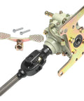 Heavy Duty Reverse Gearbox Kit For Your Weekend Rig 100cc Through 150cc Engine with black u-joint and mounting plate.