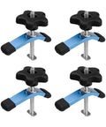 Mini T Track Hold Down Clamps Set Of 4 For Universal T-Track Systems, 3-5/8 Inch Long, 3/4 Inch Wide, Includes 5/16-18 Bolts, Washers, And Knobs