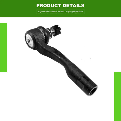 4 Piece Front Suspension Kit With Inner And Outer Tie Rod Ends For Toyota Sequoia 2003-2007 And Toyota Tundra 2003-2006 Bolt On Replacement Steering Components For A Smooth Do It Yourself Install, black steel tie rod end