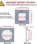 Diagram showing measurements for Black Stainless Steel Flush Handles For Sliding Closet Doors Square Recessed Finger Pulls Inner Diameter Two And One Eighth Inches Outer Size Two And Three Quarters Inches 54mm Invisible Screws Ideal For Bypass Pocket Barn And Bi Fold Doors Four Pack