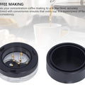 Heavy Duty 58 Millimeter Espresso Distribution Tool With Smooth Bearing Rotation showing dual base and needle for coffee leveling.