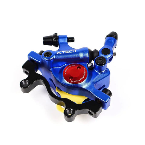 Hydraulic Disc Brake Kit For Mountain Bikes And All Road Rigs, Rear Line Pulling Braking System, Blue Finish aluminum caliper