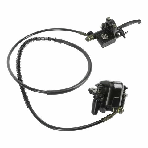 28 Inch Rear Axle Kit With Hand Brake Caliper For Go Karts And ATVs Includes 3 Stud Hubs And 25 Inch Spacing Sprocket Cover And Brake Disc