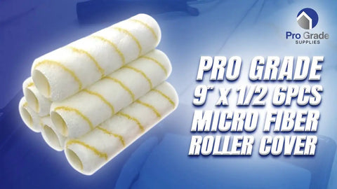 Microfiber Paint Roller Covers Half Inch By Nine Inch 6 Pack Lint Free For Semi Smooth To Smooth Surfaces Works With All Paints And Stains Durable Long Lasting Home Painting Rollers