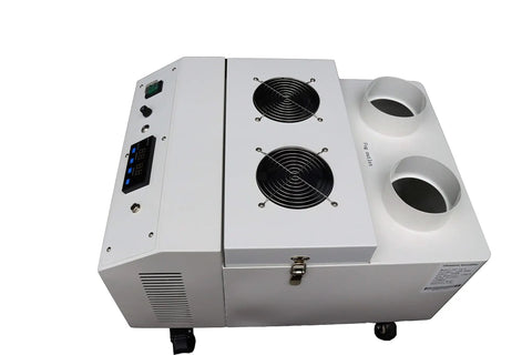 Ultrasonic Industrial Humidifier Cooler Sprayer 12 Kg Per Hour Portable Cool Mist Maker, top view showing controls and vents.