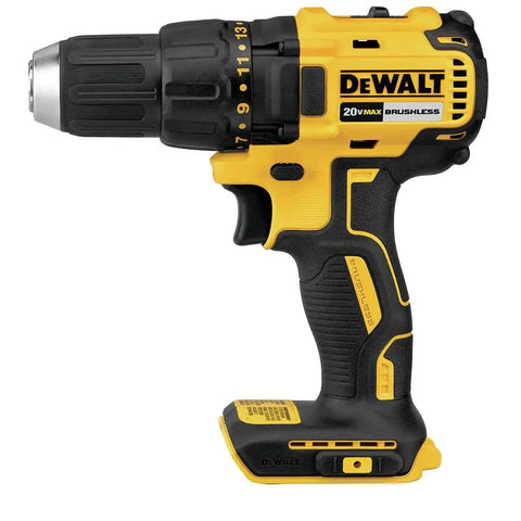 20V Max Compact Drill And Driver Power Tool Kit For Versatile Home Repair with brushless motor, ergonomic handle, and fast charging battery.
