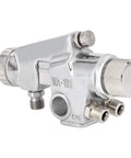 Pro High Vol Low Pressure Paint Sprayer Gun With Industrial Atomization, chrome finish, pneumatic design for precise paint application.