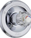 Shower Valve Trim Kit With Pressure Balance And Temperature Control Requires MultiChoice Universal Rough In R10000 UNBX Sold Separately Single Function chrome finish