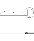 Diagram of a stainless steel roof anchor kit for fall protection with Dacromet D Rings, 20 gauge, depicted in top and side view.