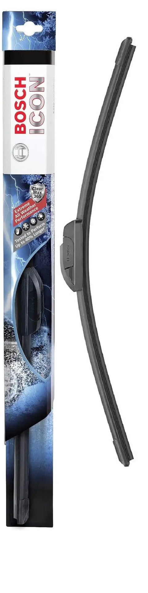 Icon Premium Beam Wiper Blade 26 Inch for all weather performance with ClearMax 365 Rubber, DynamicFit Spring, packaged