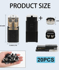 Two Pin LED Strip Light Connectors With Locking Buckle Quick Plug In Splice Clips for 22 18 AWG Wires Low Voltage Reusable Tool Free