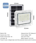 JUDYSSY Solar Outdoor Courtyard Lights 5-in-1 Led Beads High-Power Floodlights, 100W solar panel and waterproof design.