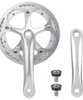 42 Tooth 165mm Aluminum Crankset With Bolts For 6 To 10 Speed Gears Lightweight Alloy Square Taper Dual Chain Guards