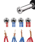 Heavy Duty Wire Twisting Tool Set For Power Drill And Impact Driver showing close-up of connector tips and twisted wires.