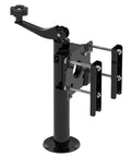 Hella Tough Heavy Duty Swivel Trailer Jack Stand With Bolt On Mount, 1000 Lb Weight Rating, 10 Inch Lift, Rust Resistant Finish For Boat And Utility Rigs detailed view of jack stand mechanism.