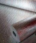 Heavy Duty Reflective Foil Radiant Barrier Roof Underlayment 4 Ft X 250 Ft 1000 Sq Ft roll on reflective surface ready for installation.