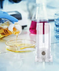 Acrylic Mouse Restrainer With Adjustable Sliding Plugs For Keeping 15 To 35 Gram Rodents Locked In During Procedures With No Fuss And Rock Solid Lab Setup on lab table.
