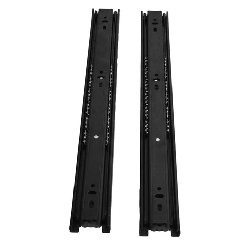 Heavy Duty Drawer Slide Set, 3-Section Black, 100 Lb Load Capacity, 16 Inch, 10 Pairs for Home Office, Smooth Glide, Durable Metal