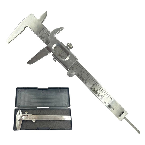 Pro Grade Non Digital Vernier Caliper For Inside Outside And Depth Measurements, Stainless Steel Body With Case