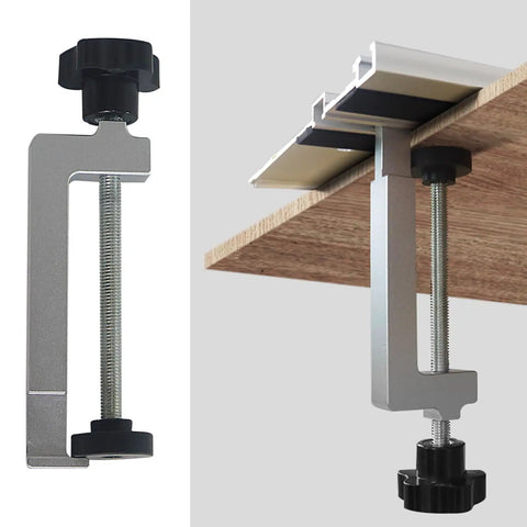 Adjustable Aluminum Clamp For Table Guide And Woodworking, Rock Solid Grip For Stable, Accurate Cuts, clamping a table edge