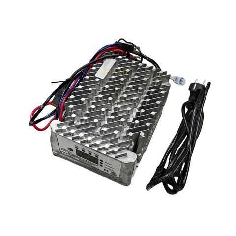 Heavy Duty 12V 15A Battery Charger For Genie Awp Iwp Lift Series 80990gt Replacement Kit with durable aluminum housing.