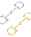 Two Piece Horse Bit Buckle Set Silk Scarf Buckle Ring D Ring Snaffle Bit Buckles with gold and silver finish for DIY accessories