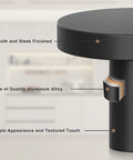 Two Pack Round Cabinet Knobs And Drawer Pulls Matte Black For Bifold Barn Doors, Durable Aluminum Alloy Hardware With Smooth Grip, Easy Install, Must Have For Everyday Home Renovation. Matte black aluminum alloy knob close-up.