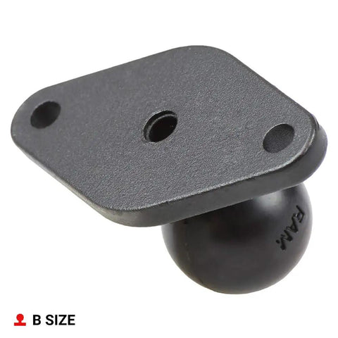 Diamond Plate Ball Base With 2 Hole AMPS Pattern For 1 Inch Ball Mounts Compatible With Device Holders Marine Grade Aluminum