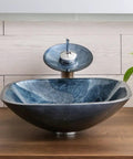 Boost Your Bathroom Vibes With This Durable Tempered Glass Vessel Sink Modern Square Counter Washbasin A Real Game Changer Featuring Rock Solid One-Piece Build And A Sleek Waterfall Faucet.