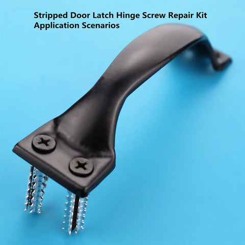 DIY Door Repair Kit For Stripped Hinge And Damaged Screws Reinforcement Jamb Hardware To Fix Wobbly Doors Black Finish
