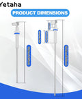 Product dimensions of Solid 3 Piece Steam Probe Replacement Compatible With Breville Sage Dual Boiler And Oracle Espresso Machines.