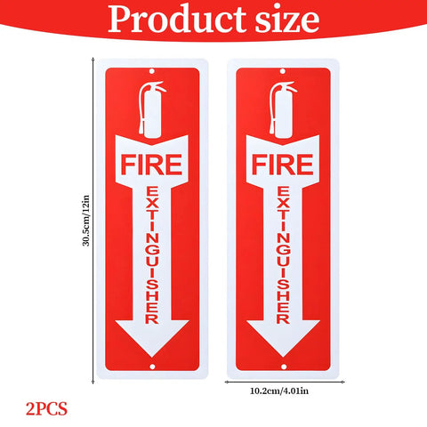 Top Shelf Two Pack Fire Extinguisher Signs Built Tough With Heavy Duty Stainless Steel For Crisp Wall Mount Safety Markings That Give Your Spot The Legit Compliance Vibe You Need