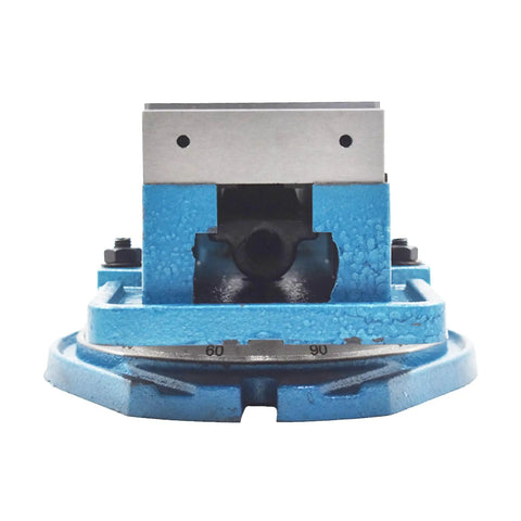 4 Inch Heavy Duty Milling Machine Vise With 360 Degree Swivel Base Ductile Iron Lockdown Vise For Finishing Milling And Drilling Parts, rock solid precision, smooth rotation, built to last, front view