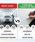 Comparison of body shop and Chefanix Black Touch Up Paint For Cars and Motorcycles with 2 in 1 Brush and Pen for Easy No Fuss Scratch Repair OEM Color Matching Across 90 Percent of Models Quick Dry Formula Multi Brand Vehicle Kit usage.