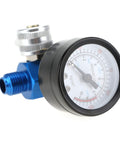 Inline Quarter Inch Pro Grade Mini Air Regulator Kit with clear dial pressure gauge and adjustable valve for spray guns