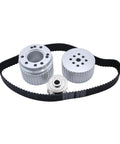 Nishiyueni Belt Drive Pulley Kit For Mechanical Water Pump Shaft Under 5/8 Inch, aluminum pulleys with V belt