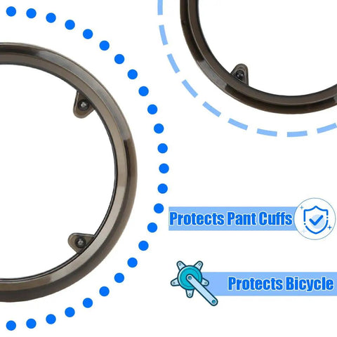 Trail Ready Bike Chain Guard And Chainring Protector Cover Black Plastic Bash Guard with highlighted features and benefits.