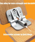 Close-up of 180 Degree Zinc Alloy Adjustable Locking Hinges Set Of 4 For Drop Leaf Tables And Desks, Anteisi Torque Hinges