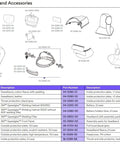 Diagram of spare parts for Natural Color Auto Darkening Welding Helmet 9002NC For MMAW TIG MIG Welding and accessories.