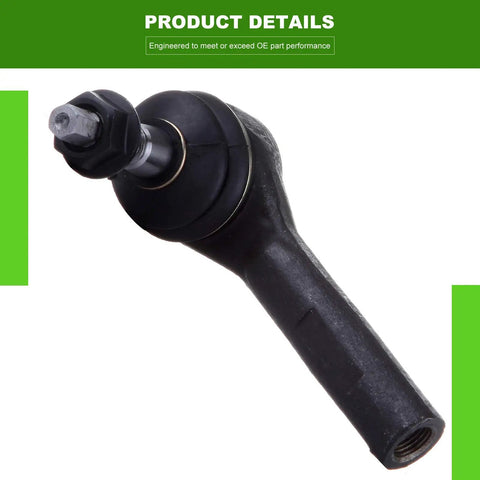4 Piece Front Suspension Tie Rod End Kit Inner Outer For Dodge Charger Challenger Chrysler 300 Rwd Fits 2005 2010 Models Includes Front Inner And Outer Tie Rod Ends. Black metal inner tie rod end close-up