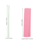 Crepe Paper Flower Kit With Floral Stem Wire And Tape Set For DIY Paper Flowers, Bouquet Craft Supplies, Durable Materials For Wedding, Party And Home Decor. 30cm wire and 250cm pink crepe paper