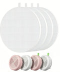 4 Pack Nail Dust Collector Replacement Filters For Nail Dust Vacuum Machines Round Shape Reusable Nonwoven Filters Compatible With HPro And SProR Models Keeps Your Workspace Cleaner And Smudge Free