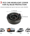 4 Pack Car Headlight Dust Caps Universal Rubber Sealing Covers For Headlight Protection All Weather Dust Covers