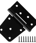 Heavy Duty Fence Gate Hinges 3.5 Inch By 4.5 Inch Black Exterior Outdoor Hinges with screws, for Wooden Fences, Barn, Double Doors