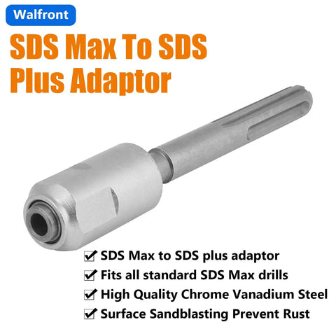 Beefy SDS to SDS Plus Drill Adapter For Rotary Hammers, Demolition Hammers Shank Converter, shown in chrome vanadium steel