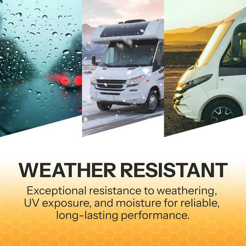 Drip Rail Molding For Cars, Vans, And RVs, One Half Inch Height, 25 Foot Length, PVC Flexible Rain Guard on vehicle in rain
